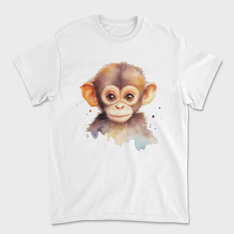 Watercolor Baby Monkey Mug, Tricou Barbati (Unisex)