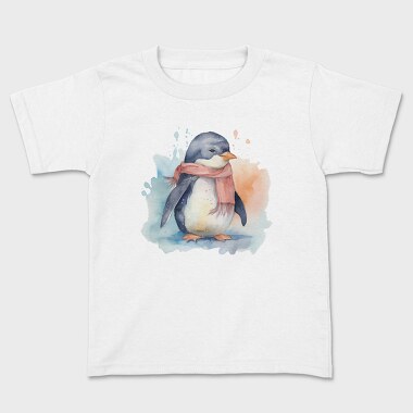 Watercolor Penguin Mug, Tricou Copii