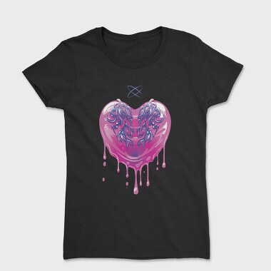 Y3K Dripping Heart Melt, Tricou Femei