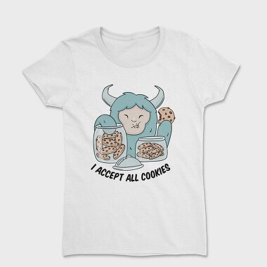 Yeti Monster Eating Cookies, Tricou Femei