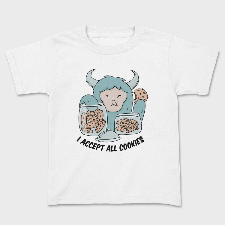 Yeti Monster Eating Cookies, Tricou Copii