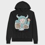 Yeti Monster Eating Cookies, Hanorac Oversize Barbati (Unisex)
