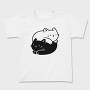 Yin Yang Cats Animals, Tricou Copii