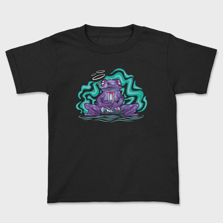 Psychedelic Trippy Frog Animal, Tricou Copii
