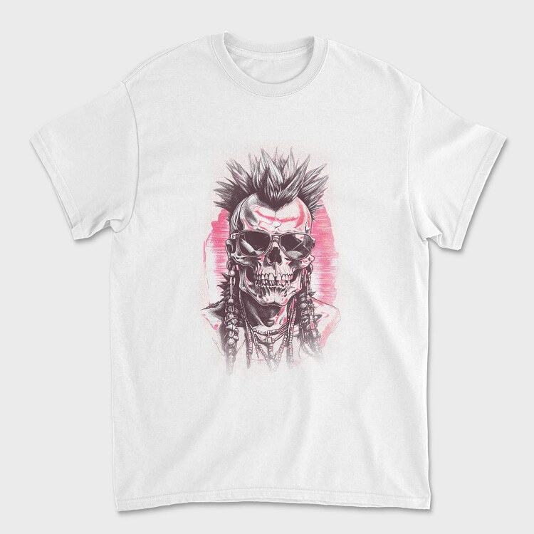 Punk Skull With Sunglasses, Tricou Barbati (Unisex)