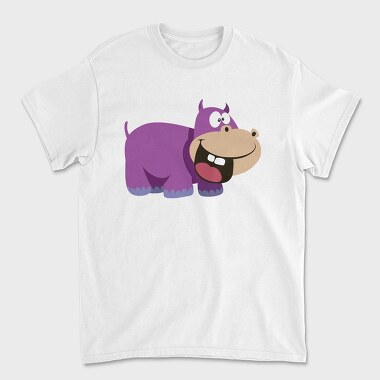 Purple Hippo Grin, Tricou Barbati (Unisex)