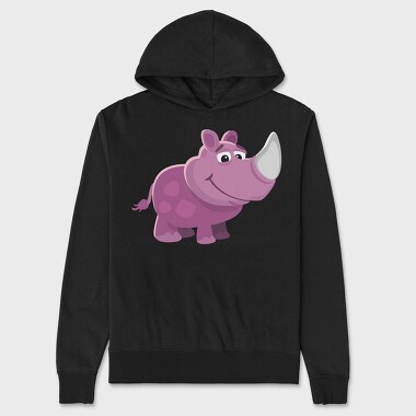 Purple Rhino Smile, Hanorac Oversize Barbati (Unisex)