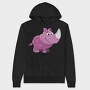 Purple Rhino Smile, Hanorac Oversize Barbati (Unisex)