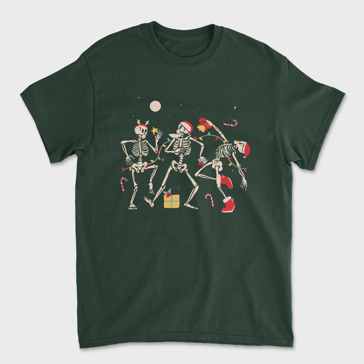 Quirky Christmas Dancing Skeletons, Tricou Barbati (Unisex)