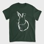 Rabbit White Outline, Tricou Barbati (Unisex)