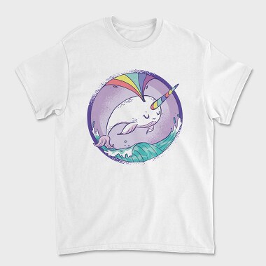 Rainbow Narwhale Whale, Tricou Barbati (Unisex)