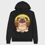 Yoga Pug 01, Hanorac Oversize Barbati (Unisex)