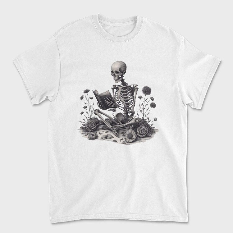 Reading Skeleton, Tricou Barbati (Unisex)