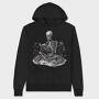 Reading Skeleton, Hanorac Oversize Barbati (Unisex)
