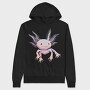 Realistic Axolotl Animal, Hanorac Oversize Barbati (Unisex)