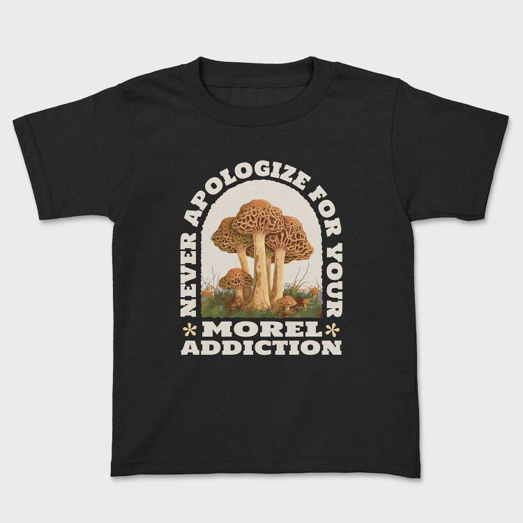 Realistic Morel Mushrooms, Tricou Copii