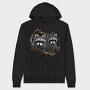 Realistic Raccoon Animals Night, Hanorac Oversize Barbati (Unisex)