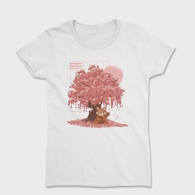 Red Panda And Sakura Tree, Tricou Femei