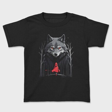 Red Riding Hood Walking Towards Wolf, Tricou Copii