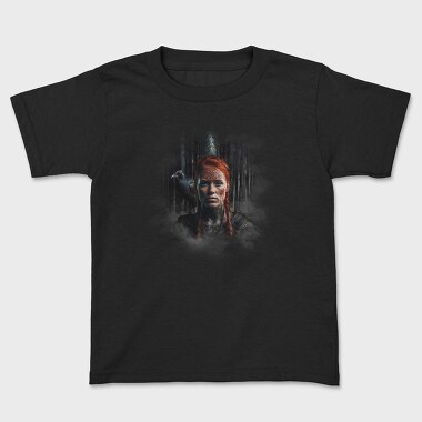 Redhead Viking Woman Realistic, Tricou Copii