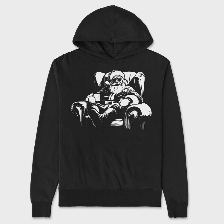 Relaxed Santa Claus Chill Cookie Milk, Hanorac Oversize Barbati (Unisex)