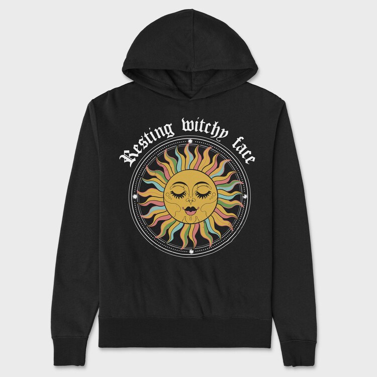 Resting Witchy Face Sun, Hanorac Oversize Barbati (Unisex)