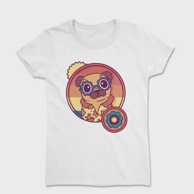 Retro Hippie Dog, Tricou Femei