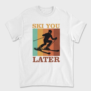 Retro Ski Sky Quote, Tricou Barbati (Unisex)