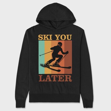 Retro Ski Sky Quote, Hanorac Oversize Barbati (Unisex)
