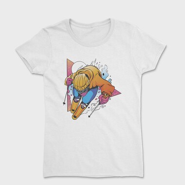 Retro Ski Triangle, Tricou Femei