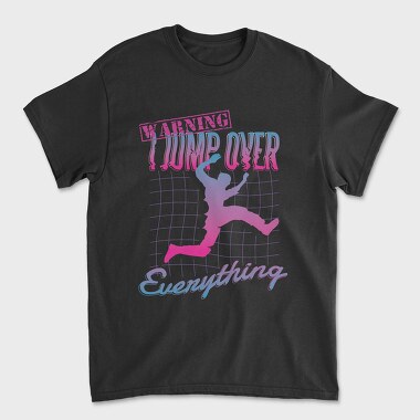 Retrowave Parkour Jump, Tricou Barbati (Unisex)