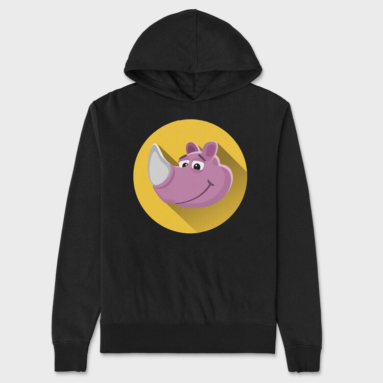 Rhino Smiley, Hanorac Oversize Barbati (Unisex)