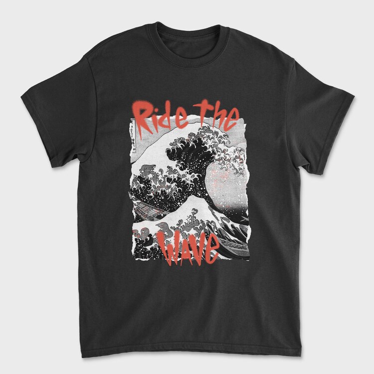 Ride The Wave Art, Tricou Barbati (Unisex)