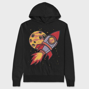 Rocket And Planet Space, Hanorac Oversize Barbati (Unisex)