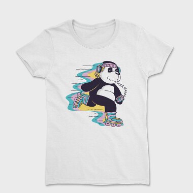 Roller Skating Panda, Tricou Femei