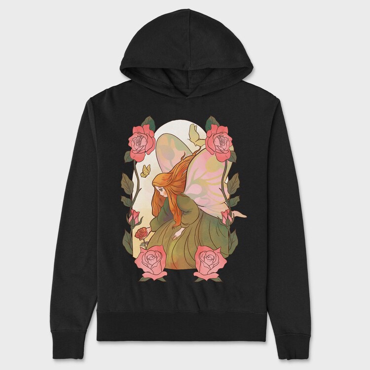 Rose Fairy Character Fairy Tale, Hanorac Oversize Barbati (Unisex)