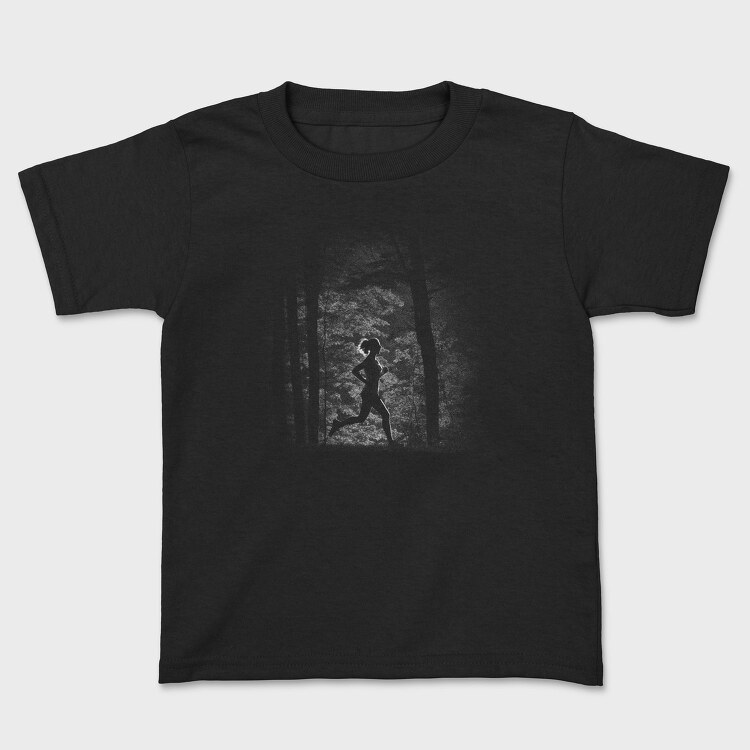 Runner In The Forest Jogging, Tricou Copii