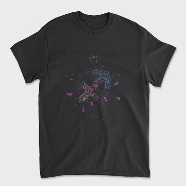 Sagittarius Floral Zodiac Sign, Tricou Barbati (Unisex)