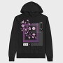 Sakura Flowers Vaporwave, Hanorac Oversize Barbati (Unisex)