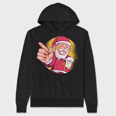 Santa Beer, Hanorac Oversize Barbati (Unisex)