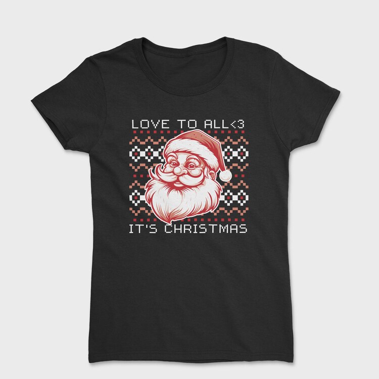 Santa Claus Throw Pillow, Tricou Femei