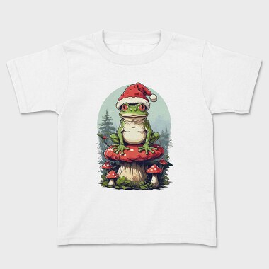 Santa Hat Frog Holiday Christmas Cottagecore, Tricou Copii