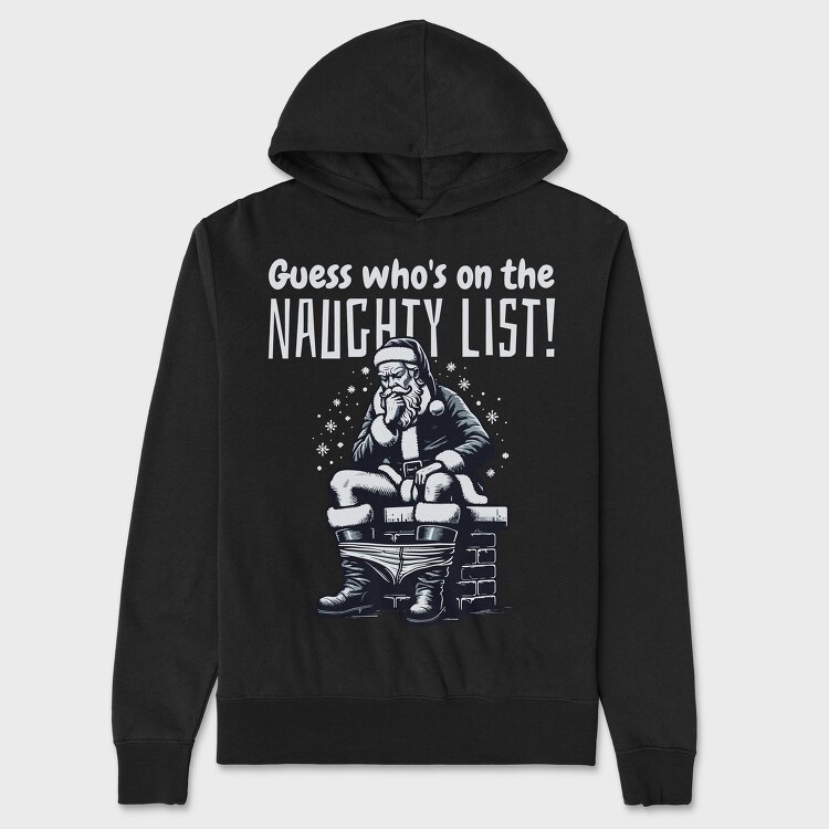 Santa Naughty List, Hanorac Oversize Barbati (Unisex)