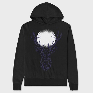 Tree Deer Branches, Hanorac Oversize Barbati (Unisex)