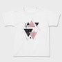 Triangles Geometric Throw Pillow Abstract 01, Tricou Copii