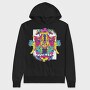 Trippy Cats Psychedelic 01 (2), Hanorac Oversize Barbati (Unisex)