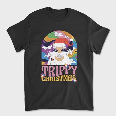 Trippy Christmas Santa, Tricou Barbati (Unisex)