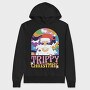 Trippy Christmas Santa, Hanorac Oversize Barbati (Unisex)