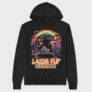 Trippy Skateboard Ufo Laserflip Skate, Hanorac Oversize Barbati (Unisex)