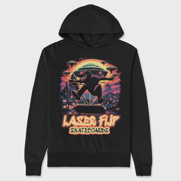 Trippy Skateboard Ufo Laserflip Skate, Hanorac Oversize Barbati (Unisex)
